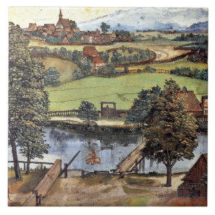Albrecht Durer, The Trefileria on Peignitz, Ceramic Tile