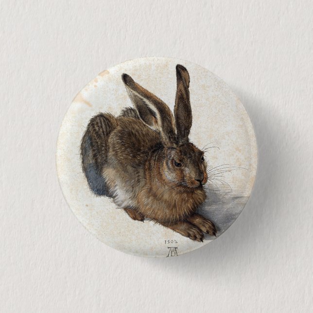 Albrecht Dürer, Young Hare, 1502 3 Cm Round Badge (Front)