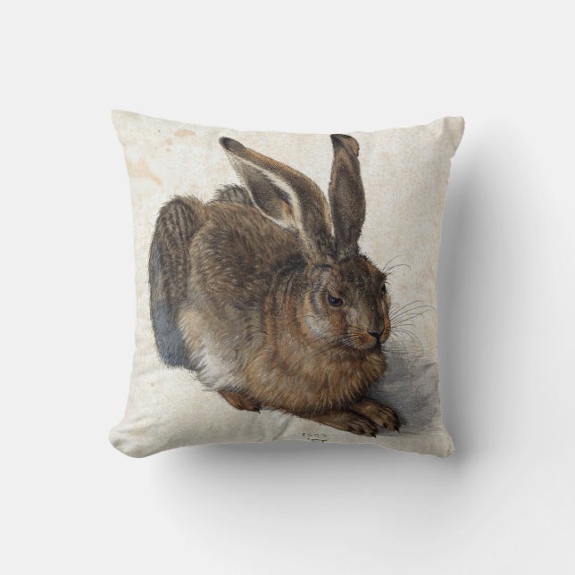 Albrecht Dürer, Young Hare, 1502 Cushion (Front)