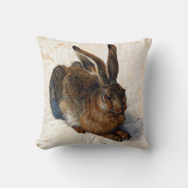 Albrecht Dürer Young Hare Cushion (Front)