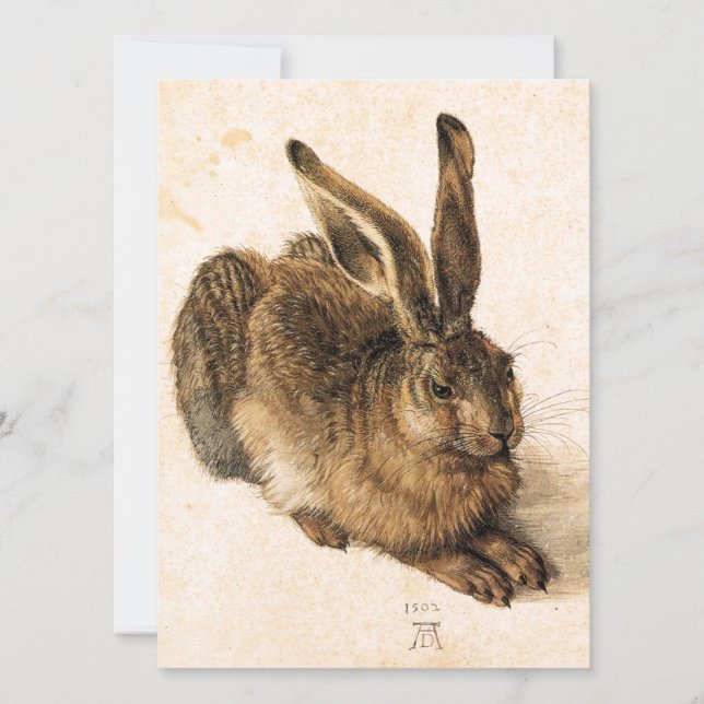 Albrecht Durer Young Hare Invitations (Front)