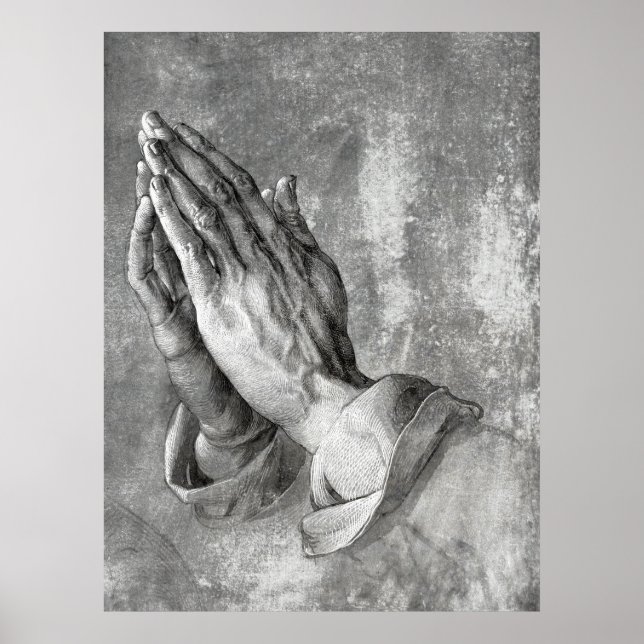 ALBRECHT DURER's PRAYING HANDS 1508 Poster (Front)
