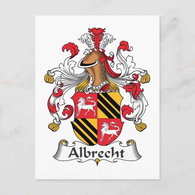 Albrecht Family Crest Postcard (Front)