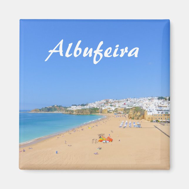 Albufeira in the Algarve in Portugal Souvenir Magnet (Front)