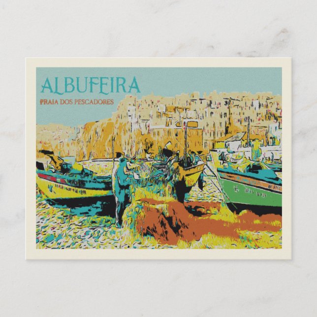 Albufeira Pescadores beach, Algarve , Portugal Postcard (Front)