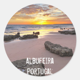 Albufeira - Portugal. Summer vacations in Algarve Classic Round Sticker