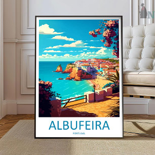 Albufeira Travel Print Wall Art Albufeira Wall Han