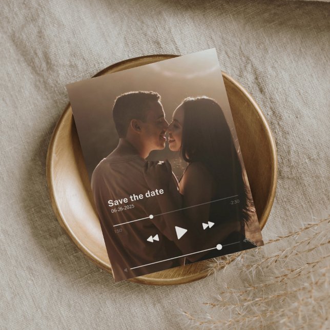 Album cover save the date announcement postcard (Creator Uploaded)