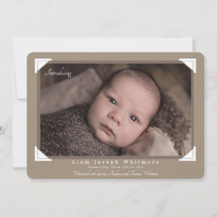 Album Photo Corners Birth Announcement