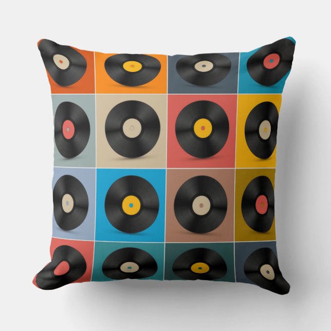 Album,Vinyl Record,Music Poster Cushion (Front)