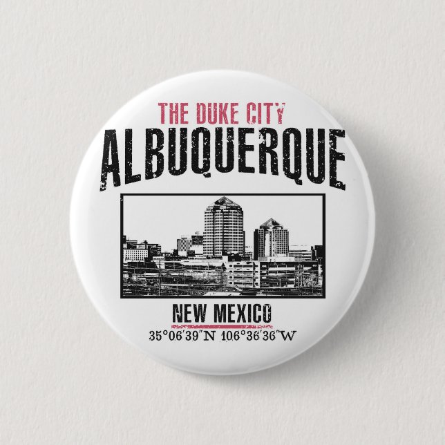 Albuquerque 6 Cm Round Badge (Front)