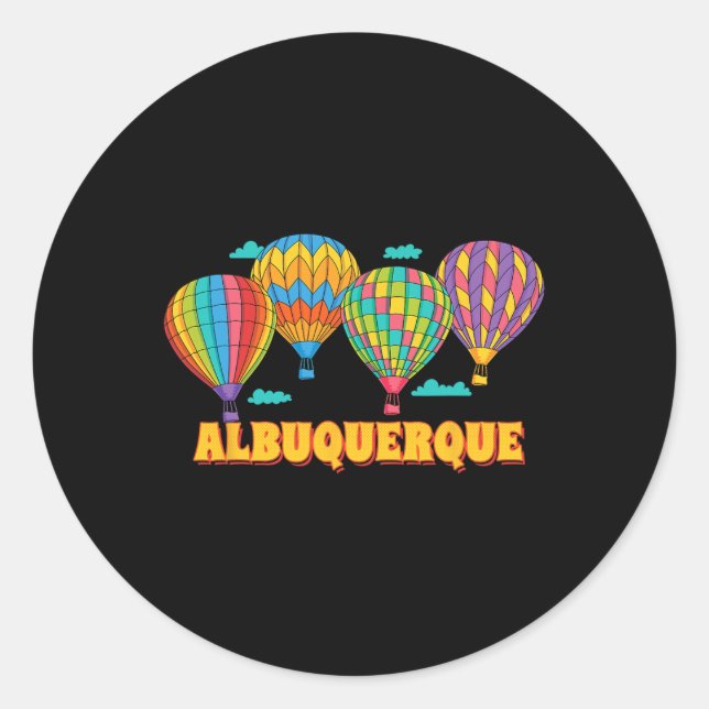Albuquerque Balloon Festival New Mexico Fiesta  Classic Round Sticker (Front)