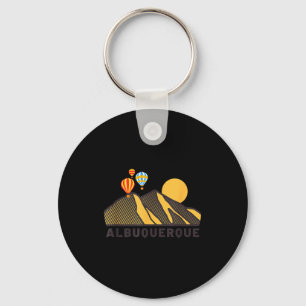 Albuquerque Balloon Festival New Mexico Mountains Key Ring