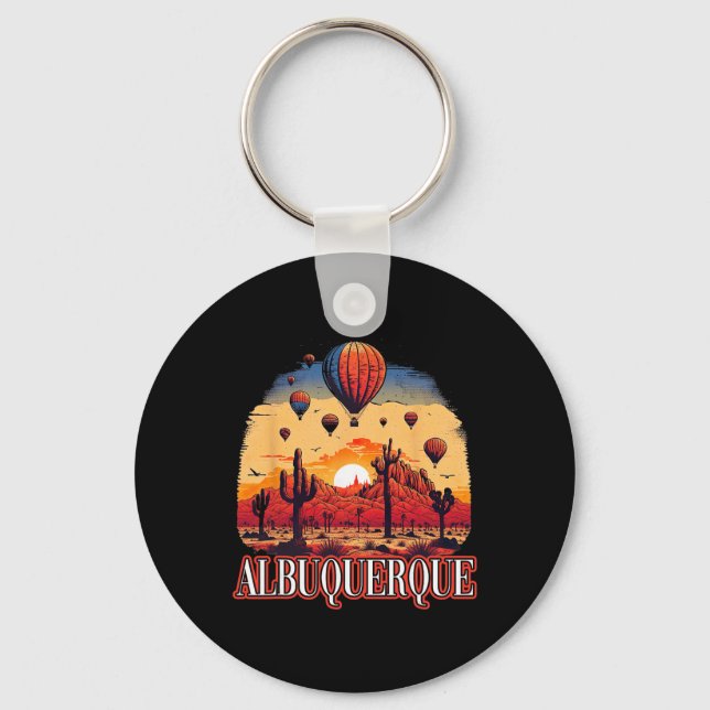 Albuquerque Balloon New Mexico Hot Air Balloon  Key Ring (Front)