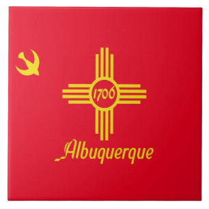 Albuquerque city flag ceramic tile