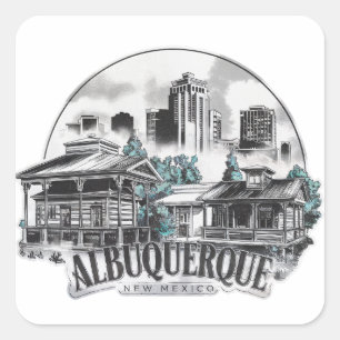 Albuquerque City New Mexico USA Square Sticker