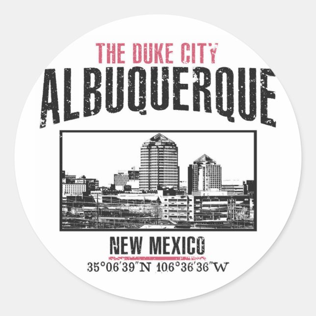 Albuquerque Classic Round Sticker (Front)