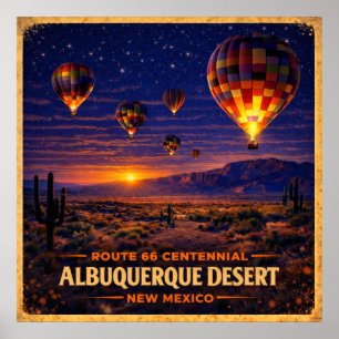 Albuquerque Desert New Mexico Centennial Poster
