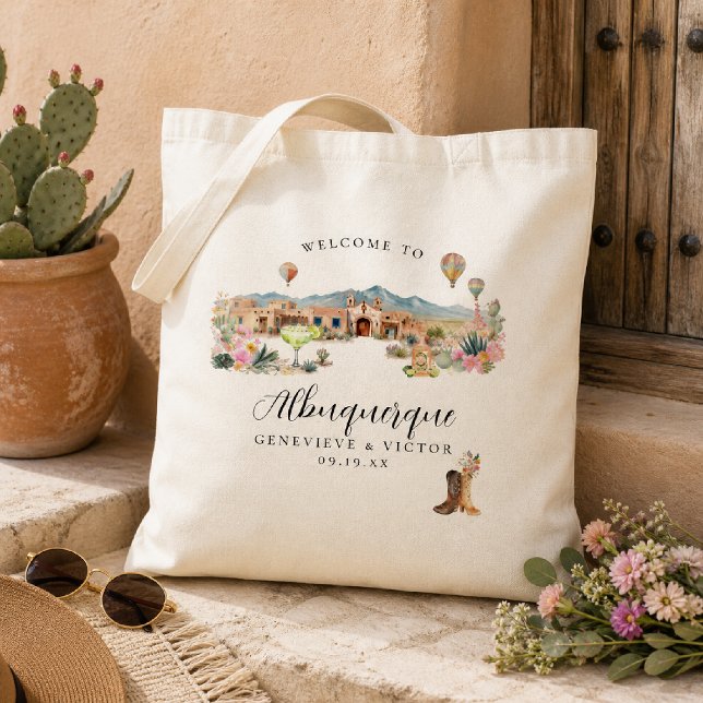 Albuquerque Desert Wedding Welcome Tote Bag (Creator Uploaded)