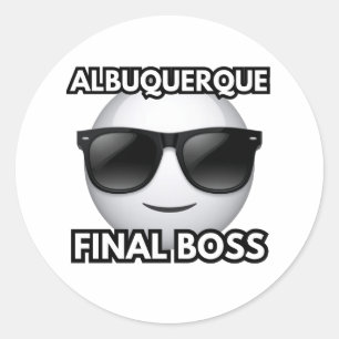 Albuquerque Final Boss Cool Emoji Sticker