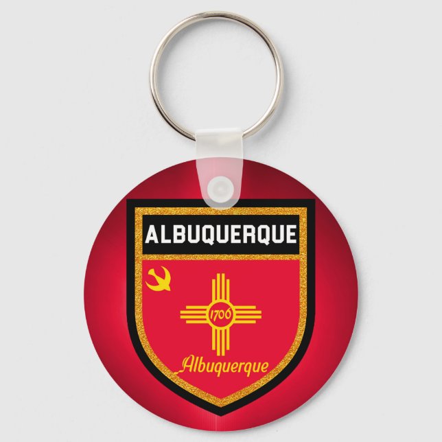 Albuquerque Flag Key Ring (Front)