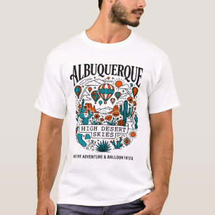 Albuquerque High Desert Skies Balloon Fiesta Illus T-Shirt