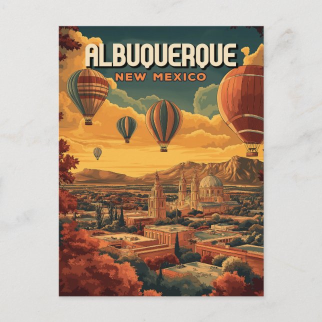 Albuquerque Hot Air Balloon Sunrise  Postcard (Front)
