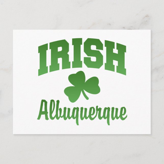 Albuquerque Irish Postcard (Front)