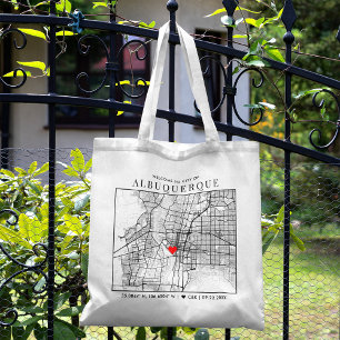 Albuquerque Love Locator   Wedding Welcome Tote Bag