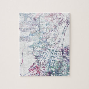 Albuquerque map painting jigsaw puzzle