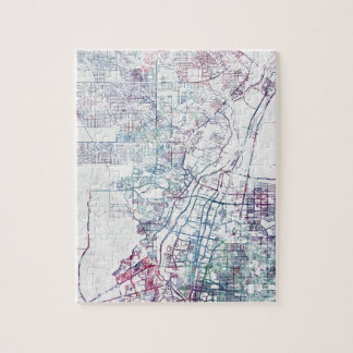 Albuquerque map painting jigsaw puzzle