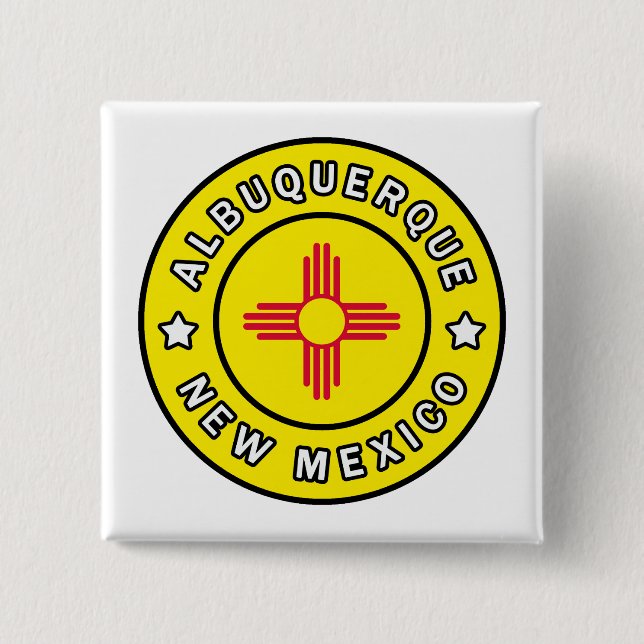 Albuquerque New Mexico 15 Cm Square Badge (Front)