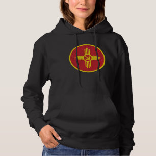 Albuquerque New Mexico City flag roundel [distress Hoodie