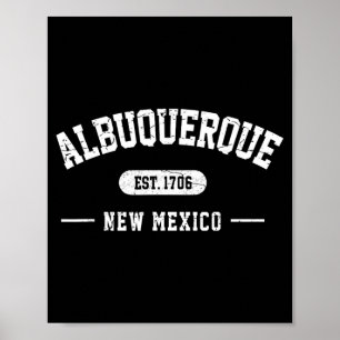 Albuquerque New Mexico Est 1706 Vintage Retro Poster