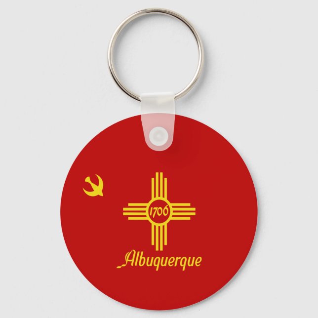 Albuquerque (New Mexico) flag Keychain (Front)
