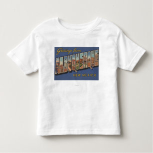 Albuquerque, New Mexico - Large Letter Scenes Toddler T-Shirt