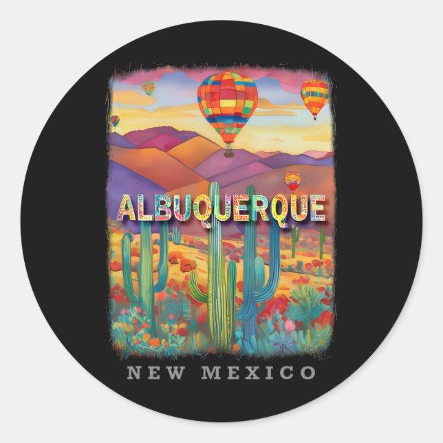 Albuquerque New Mexico Nm Desert Oasis Sd316  Classic Round Sticker (Front)