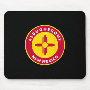 Albuquerque New Mexico Nm Zia Flag Pride Dge Souve Mouse Pad