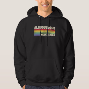 Albuquerque New Mexico Pride Rainbow Flag Gay Prid Hoodie