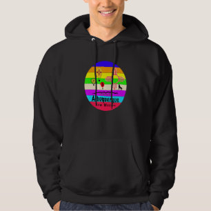 Albuquerque New Mexico Retro Vintage Sunset Hot Ai Hoodie