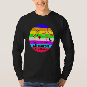 Albuquerque New Mexico Retro Vintage Sunset Hot Ai T-Shirt