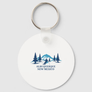 Albuquerque New Mexico Ski Resort Skiing Skier Key Ring