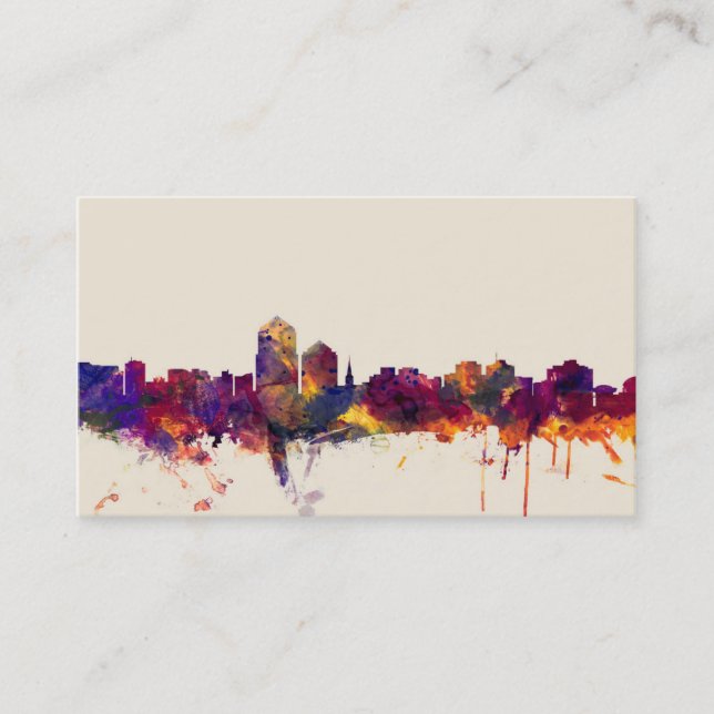 Albuquerque New Mexico Skyline Business Card (Front)