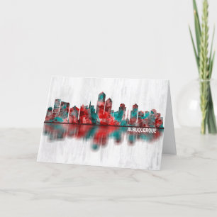 Albuquerque New Mexico Skyline Holiday Card