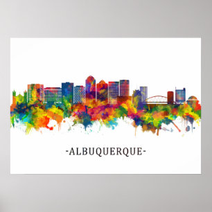 Albuquerque New Mexico Skyline Poster