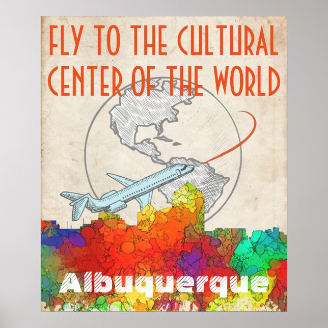 Albuquerque New Mexico Skyline-SG Poster (Front)