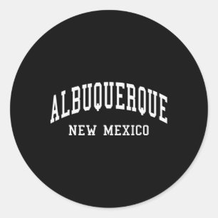 Albuquerque - New Mexico - Throwback Design - Clic Classic Round Sticker