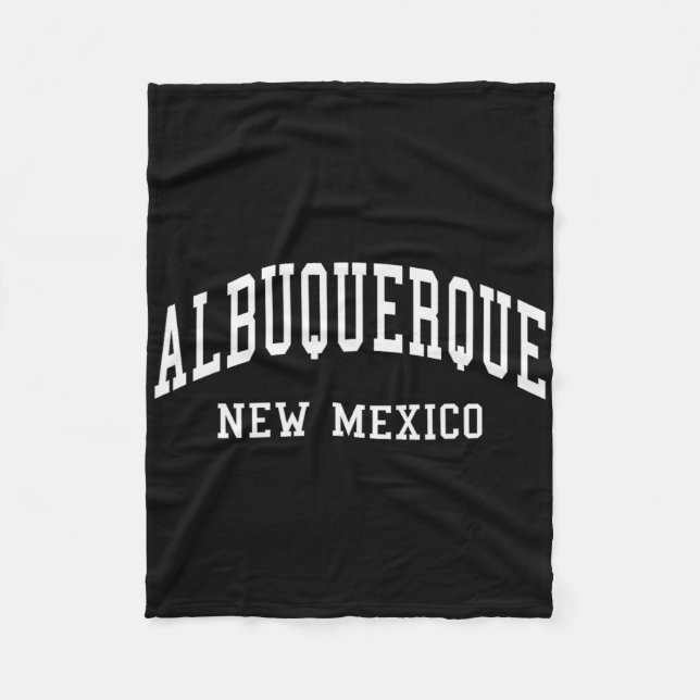 Albuquerque - New Mexico - Throwback Design - Clic Fleece Blanket (Front)