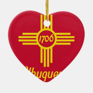 Albuquerque, New Mexico, United States flag Ceramic Ornament