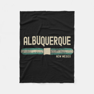 Albuquerque Nm New Mexico Travel &amp; 80s Style  Fleece Blanket